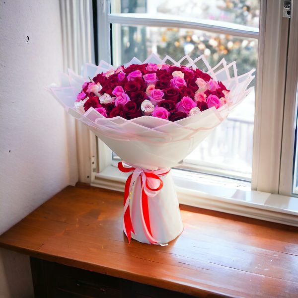 100 Elegant Roses Bouquet