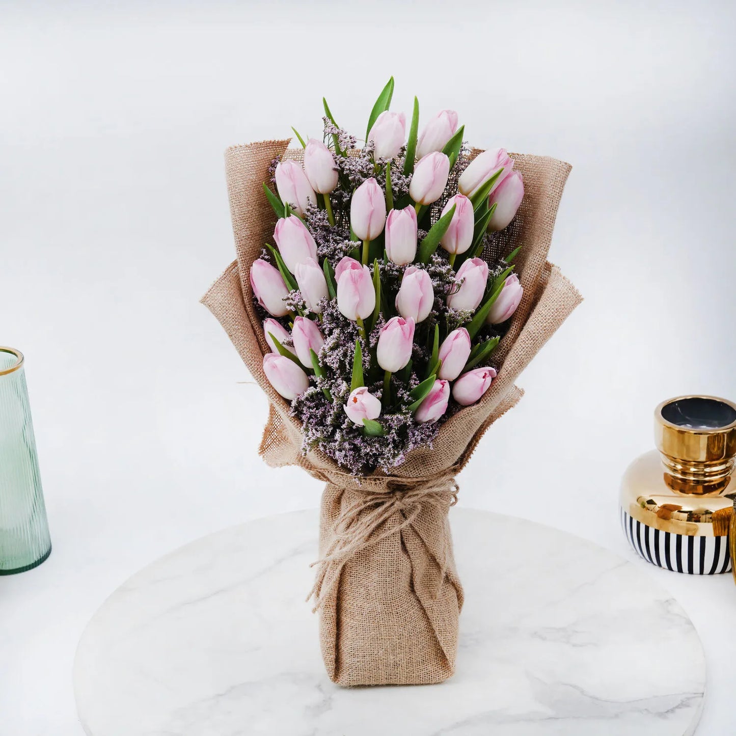 Blushing Pink Tulips Bouquet