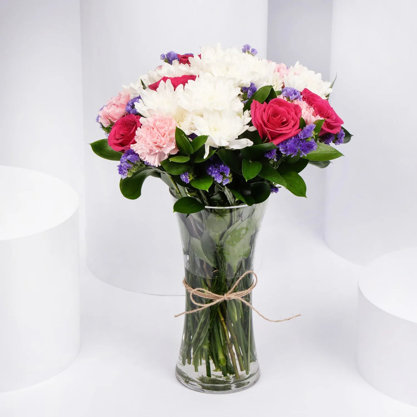White & Pink Flower Vase