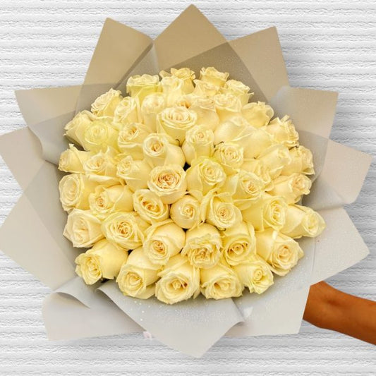 51 Off-White Roses Bouquet