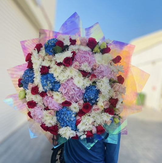 Elegant Mixed Flowers Bouquet with Hydrangea