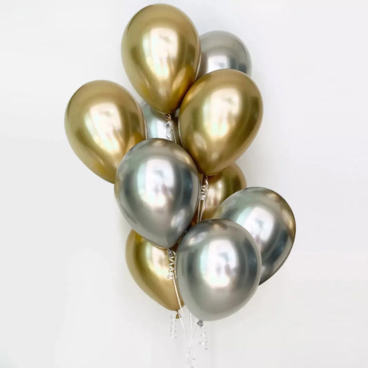 Gold & Silver Chrome Balloons