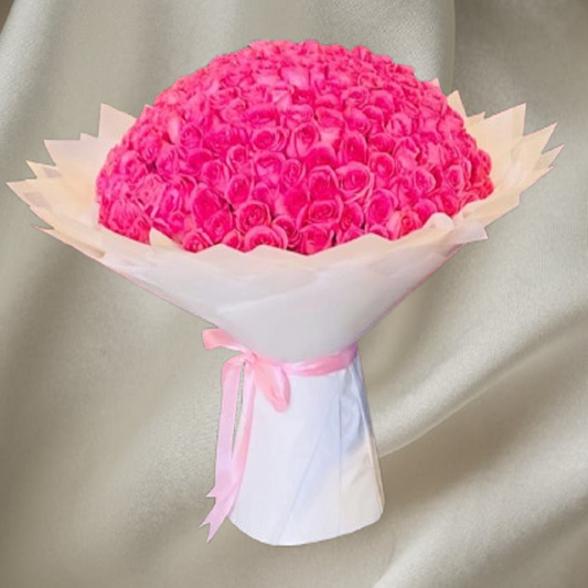 101 Pink white Roses princes