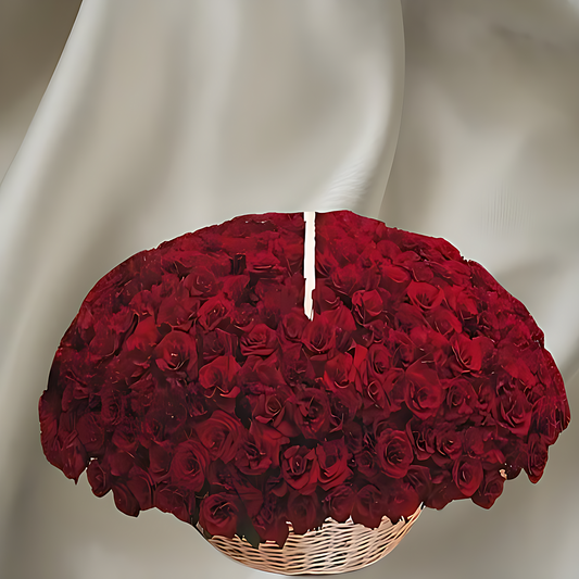 1001 Red Roses Basket Arrangement