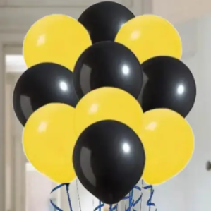 10 Pcs of White and Yellow Balloons